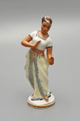 Фигурка «Индийский танец», скульптор Артамонова О. С., Вербилки, 1950-60 гг.