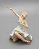 Фарфоровая статуэтка «Балерина в танце», Унтервайсбах, Германия, 1950-70 гг.