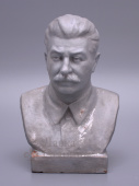 Бюст «И. В. Сталин», керамика Гжели, 1940-е