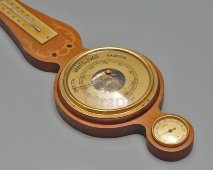  Настенная метеостанция винтаж «Barigo» в деревянном корпусе: термометр, барометр, гигрометр, Германия, 2-я пол. 20 в.