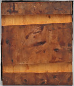 Старинная деревянная икона «Господь Вседержитель» в латунном окладе, Россия, 19 в.