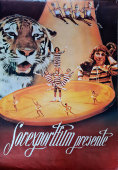 Афиша гастролей советского цирка в Венгрии «Sovexportfilm presente» (Совэкспортфильм), HUNGEXPO, Будапешт, 1980-е