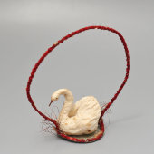 Ватная игрушка для елки «Лебедь на пруду», 1930-40 гг.