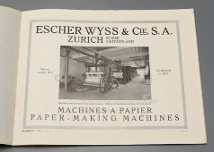 Информационная брошюра «Машины для изготовления бумаги», Escher Wyss & Cie., Цюрих, 1920-е