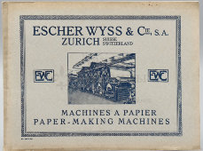 Информационная брошюра «Машины для изготовления бумаги», Escher Wyss & Cie., Цюрих, 1920-е