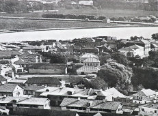 Старинная фотогравюра «Панорама Москвы 1867 с храма Христа Спасителя. Лужки», фирма «ерер, Набгольц и Ко», Москва, 1886 г.