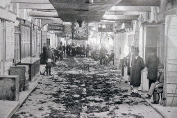 Старинная фотогравюра «Верхние городские ряды, серебряный ряд, 1-е прясло от Ильинки», фирма «Шерер, Набгольц и Ко», Москва, 1886 г.