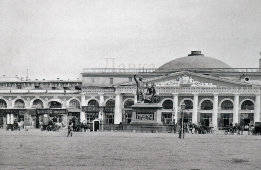 Старинная фотогравюра «Верхние городские ряды, вид средней части с Красной площади», фирма «Шерер, Набгольц и Ко», Москва, 1886 г.