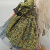 Авторская кукла ручной работы «Единорог в платье», автор Лиа Селина, смешанная техника (полимерная глина, текстиль, обсидиан), подарочный футляр, Россия, 2020-е
