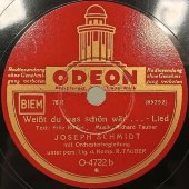 Йозеф Шмидт: «Du Bist Die Welt Für Mich» из оперетты «Der singende Traum» / «Weißt Du, Was Schön Wär». Odeon, Германия, 1935 г. Родной конверт! Редкость! 