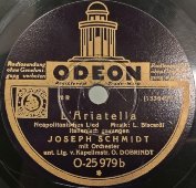Йозеф Шмидт: серенада «Voga, Voga» и «L'ariatella». Odeon, Германия, 1932 г. 