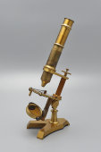 Старинный латунный микроскоп, Европа, 19 в.